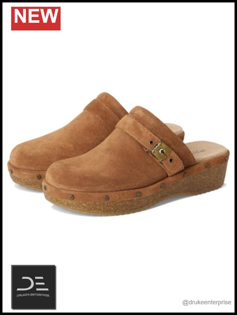 Women's Suede Leather Slip-On Clog Mules with Sustainable Comfort